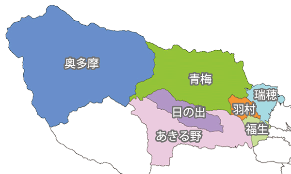 サービス対象地域map